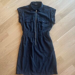 Express Black Mini Dress with Zipper